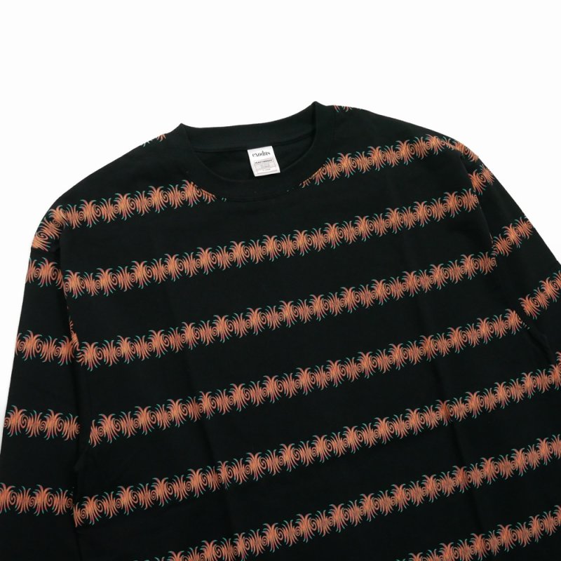 画像2: exodus brand/GLASS STRIPE L/S T SHIRT（BLACK）［ガラスストライプ長袖T-26春夏］