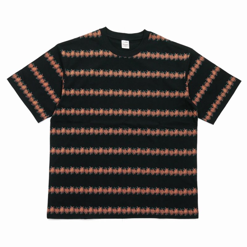 画像1: exodus brand/GLASS STRIPE T SHIRT（BLACK）［ガラスストライプT-26春夏］