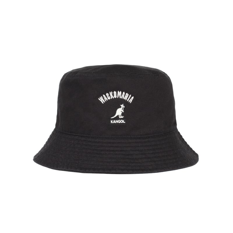 画像1: WACKO MARIA/KANGOL / WASHED BUCKET HAT（BLACK）［バケットハット-26春夏］