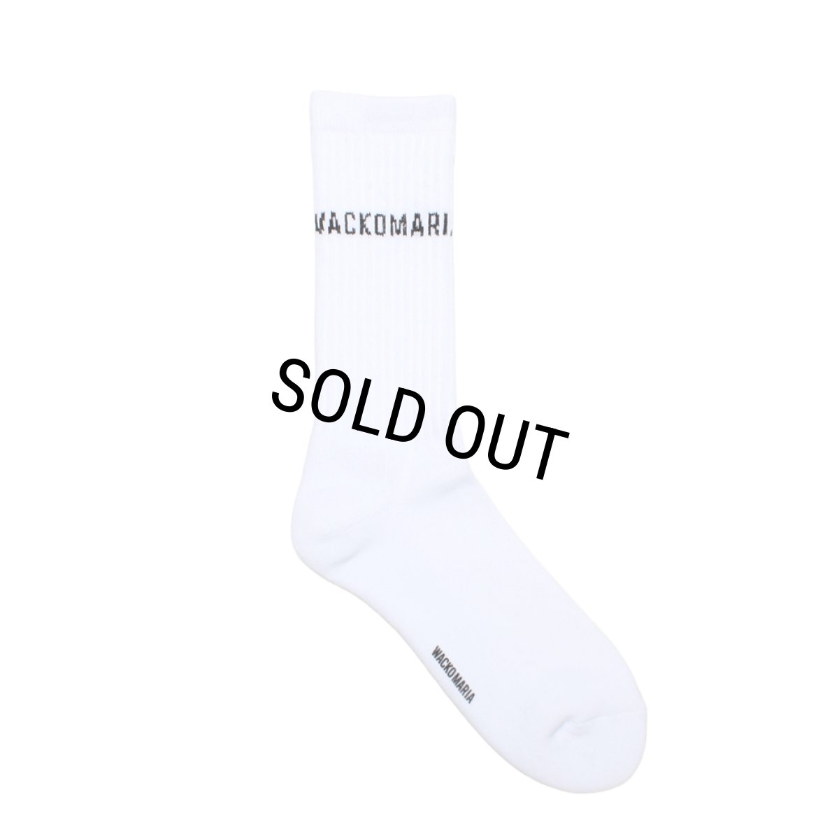 画像1: WACKO MARIA/SPORTS SOCKS（WHITE/BLACK）［スポーツソックス-26春夏］ (1)