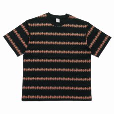 画像1: exodus brand/GLASS STRIPE T SHIRT（BLACK）［ガラスストライプT-26春夏］ (1)