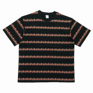 exodus brand/GLASS STRIPE T SHIRT（BLACK）［ガラスストライプT-26春
