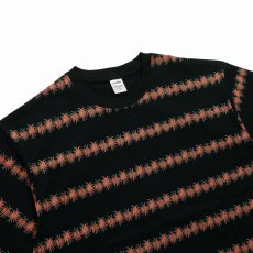 画像2: exodus brand/GLASS STRIPE T SHIRT（BLACK）［ガラスストライプT-26春夏］ (2)