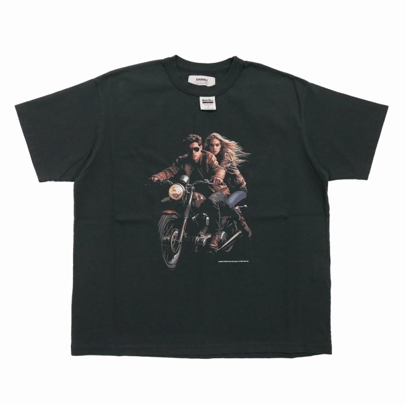 画像1: DAIRIKU/Avec Bikers H-S Tag Tee（Black）［プリントT-26春夏］