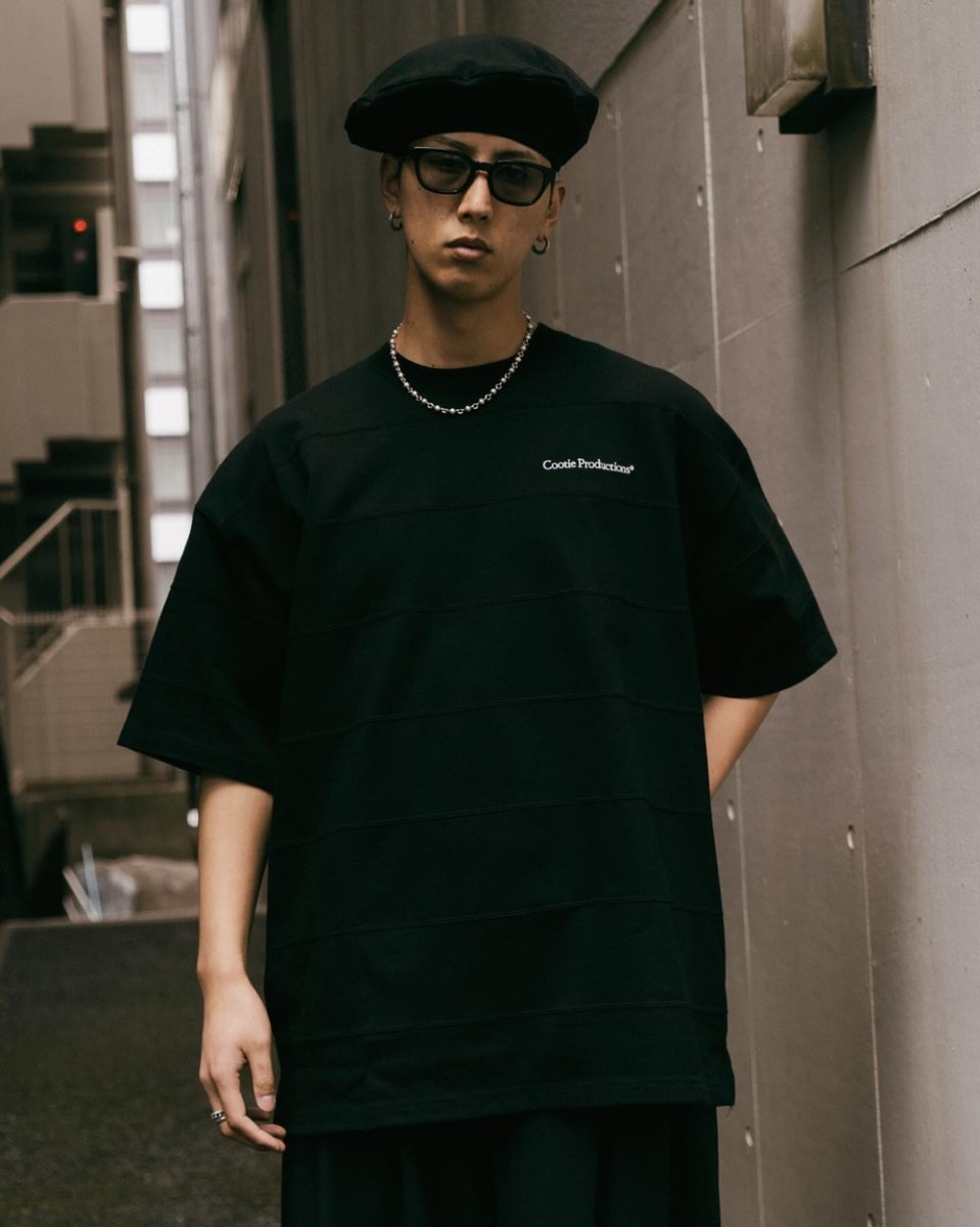 画像7: COOTIE PRODUCTIONS/Plaited Jersey Paneling Border S/S Tee（Black）［パネリングボーダーT-26春夏］ (7)