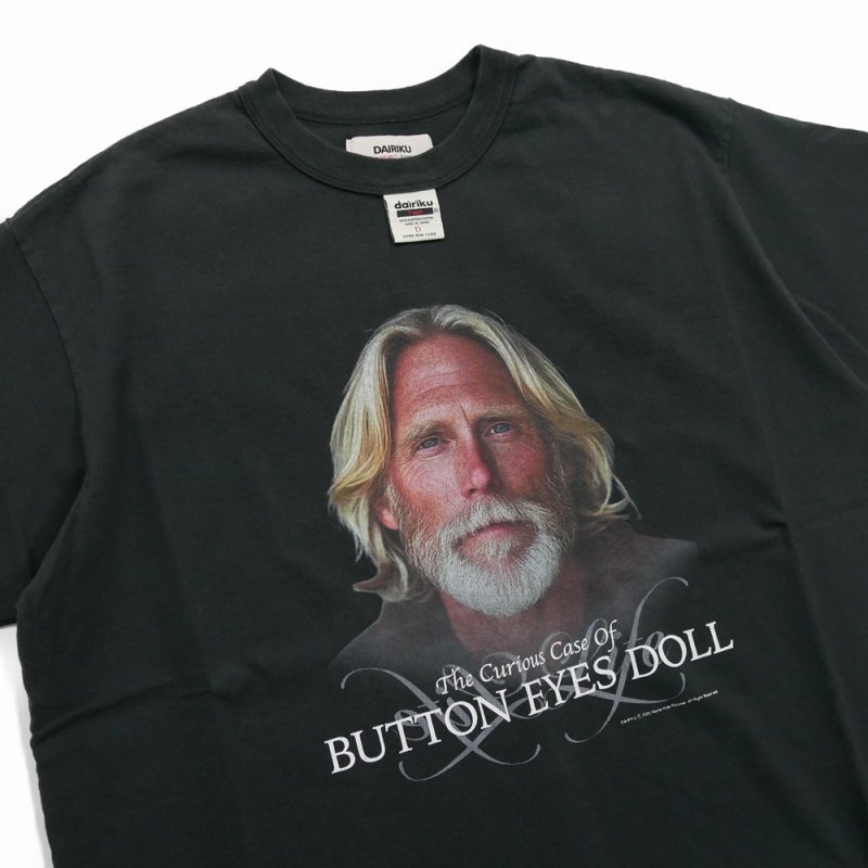 画像2: DAIRIKU/BUTTON EYE DOLL H-S Tag Tee（Black）［プリントT-26春夏］