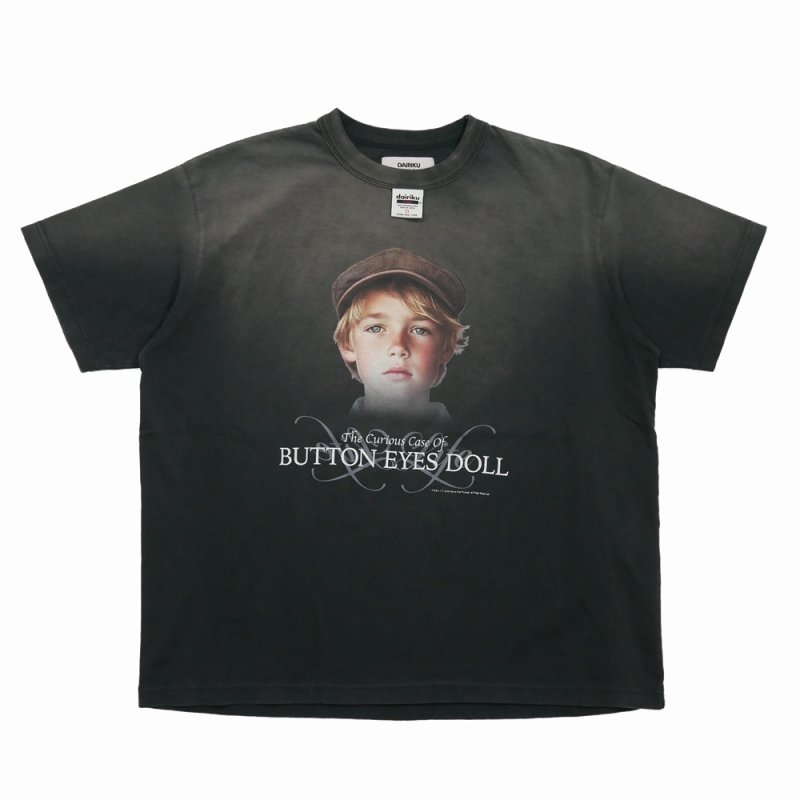 画像1: DAIRIKU/BUTTON EYE DOLL Sunburn H-S Tag Tee（Sunburn Black）［プリントT-26春夏］