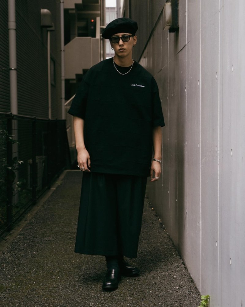 画像3: COOTIE PRODUCTIONS/Plaited Jersey Paneling Border S/S Tee（Black）［パネリングボーダーT-26春夏］
