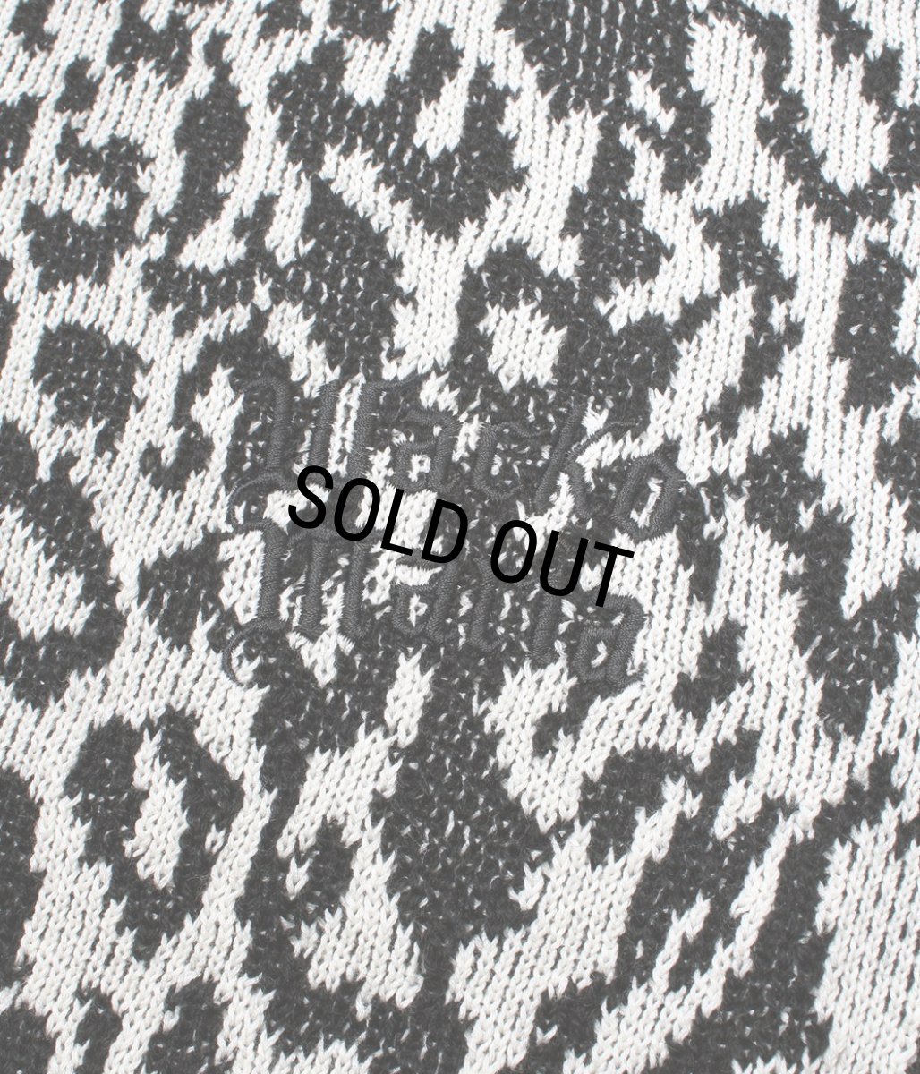 画像3: WACKO MARIA/LEOPARD JACQUARD KNIT POLO SHIRT（WHITE）［レオパードジャガードニットポロシャツ-26春夏］ (3)