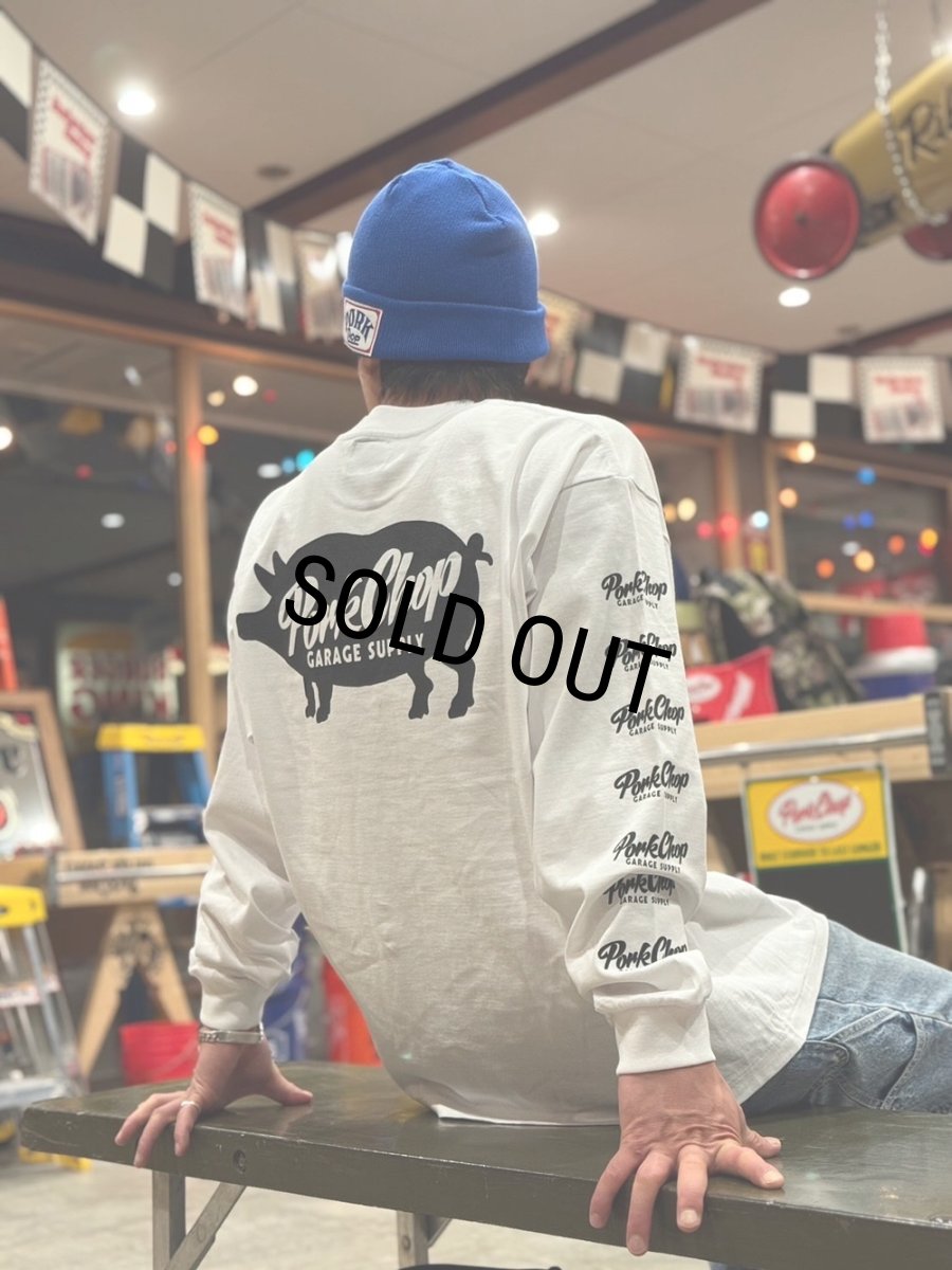 画像6: PORKCHOP/SCRIPT PORK L/S TEE（WHITE）［スクリプトポーク長袖T-26春夏］ (6)