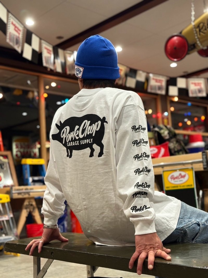 画像3: PORKCHOP/SCRIPT PORK L/S TEE（WHITE）［スクリプトポーク長袖T-26春夏］