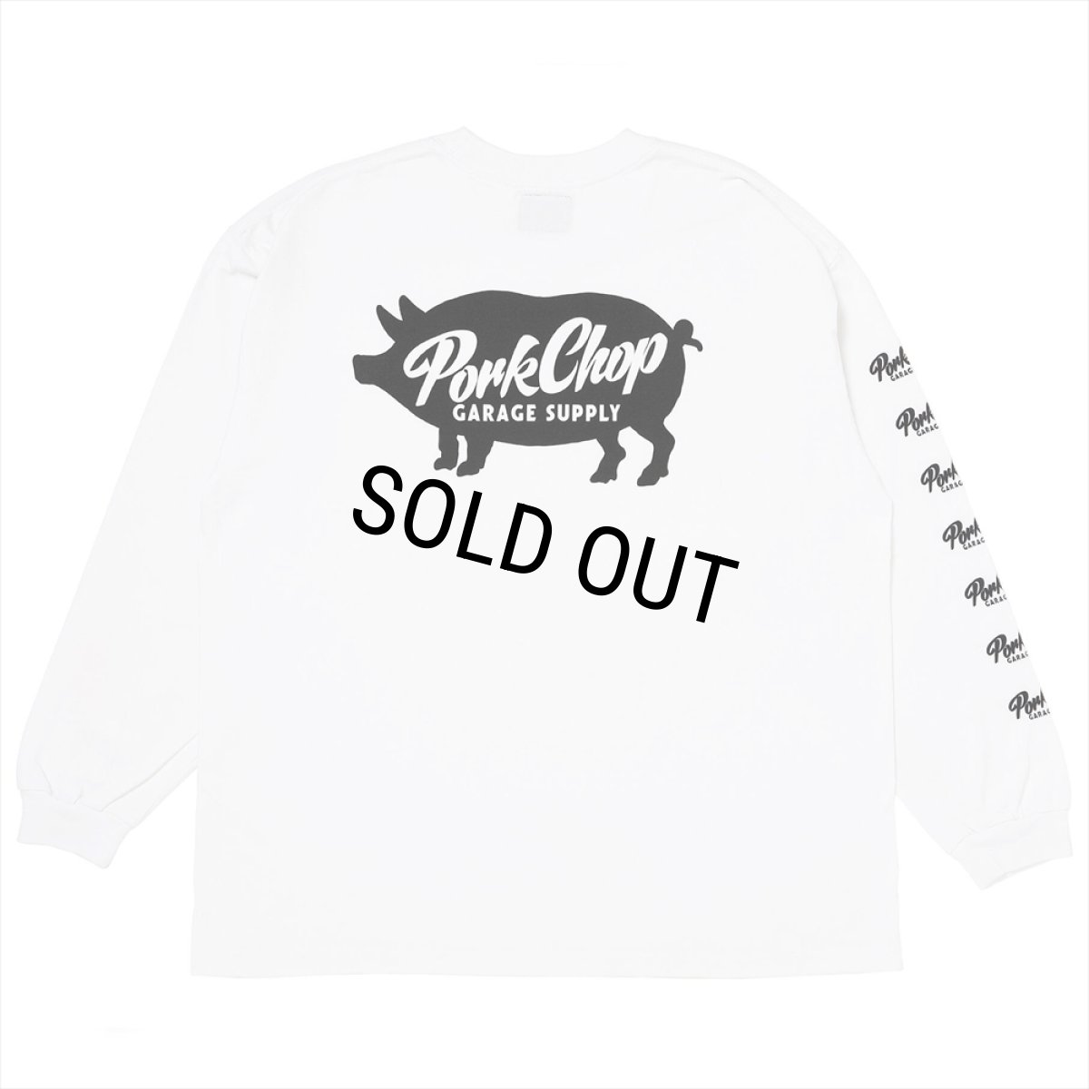 画像1: PORKCHOP/SCRIPT PORK L/S TEE（WHITE）［スクリプトポーク長袖T-26春夏］ (1)
