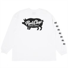 画像1: PORKCHOP/SCRIPT PORK L/S TEE（WHITE）［スクリプトポーク長袖T-26春夏］ (1)