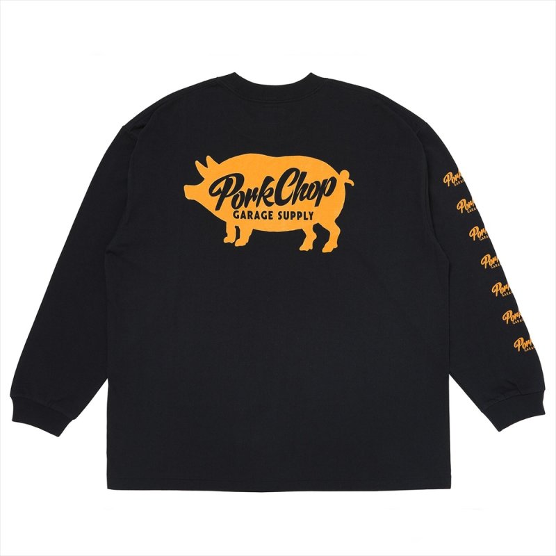 画像2: PORKCHOP/SCRIPT PORK L/S TEE（BLACK）［スクリプトポーク長袖T-26春夏］
