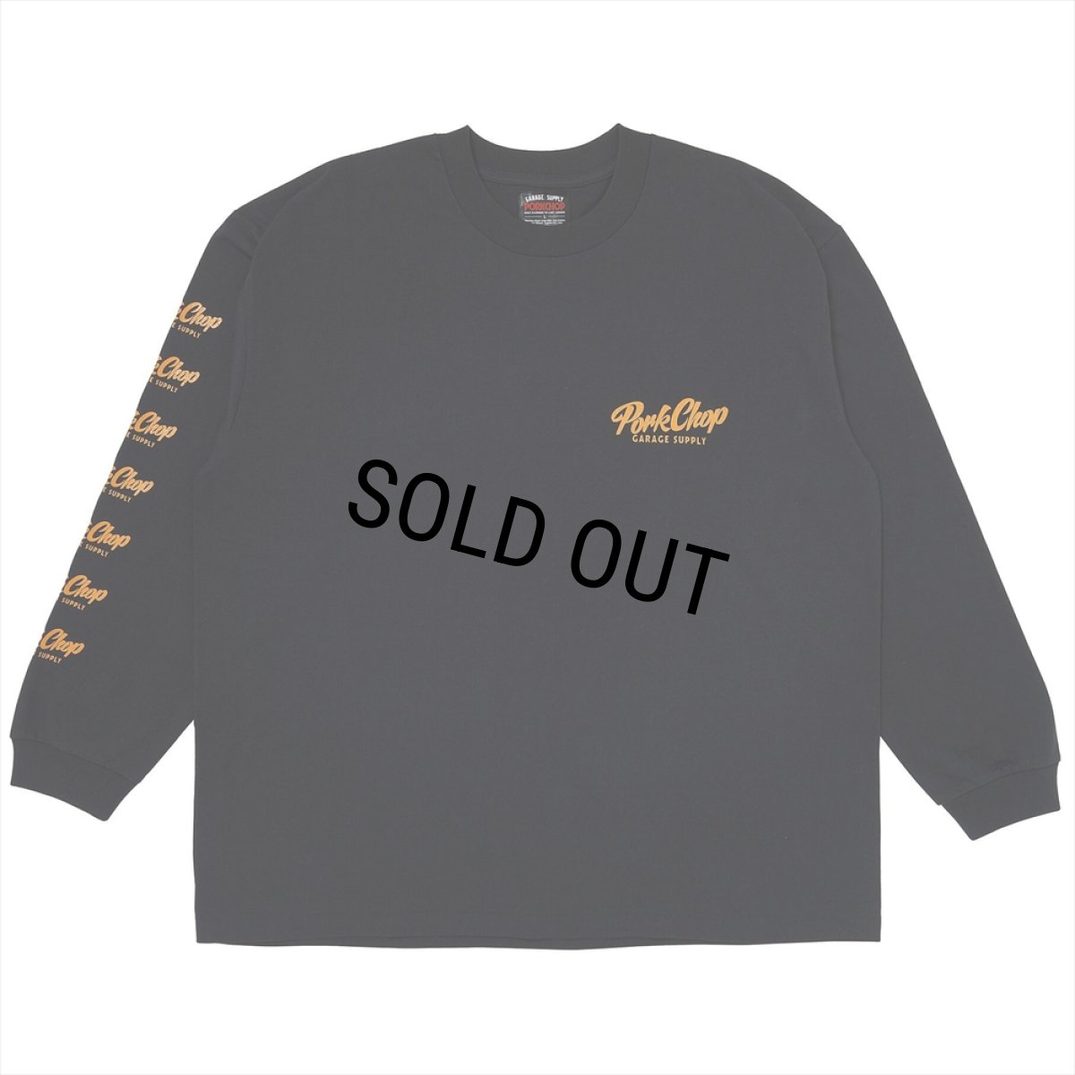 画像2: PORKCHOP/SCRIPT PORK L/S TEE（BLACK）［スクリプトポーク長袖T-26春夏］ (2)