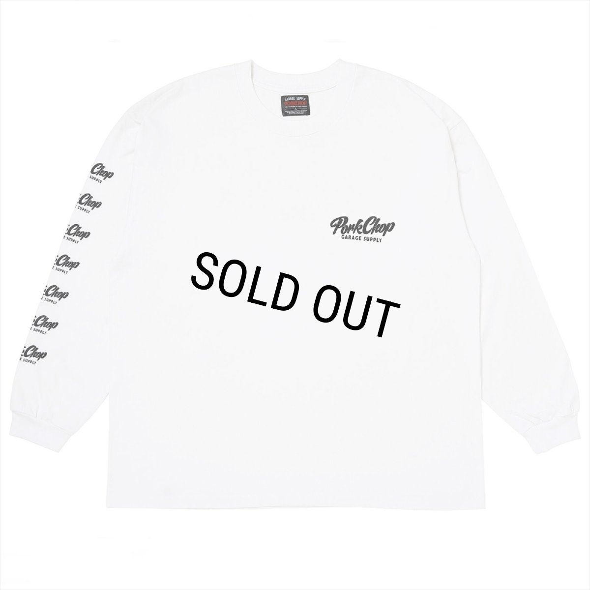 画像2: PORKCHOP/SCRIPT PORK L/S TEE（WHITE）［スクリプトポーク長袖T-26春夏］ (2)