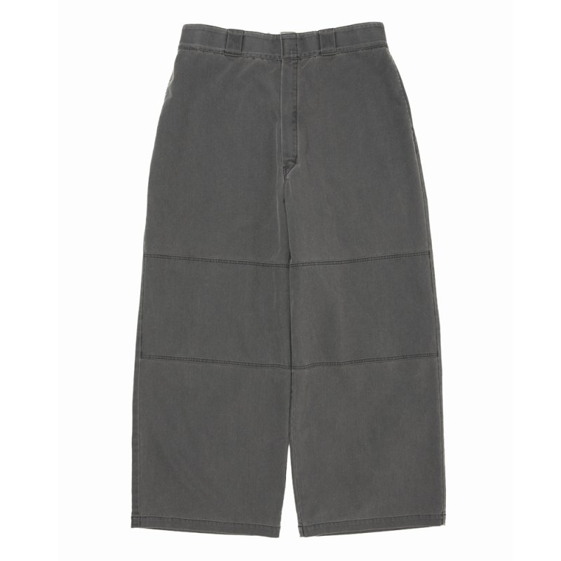 画像1: COOTIE PRODUCTIONS/Pigment Coating T/R Twill Double Knee Work Trousers（Dusty Black）［ピグメントダブルニーワークトラウザース-26春夏］