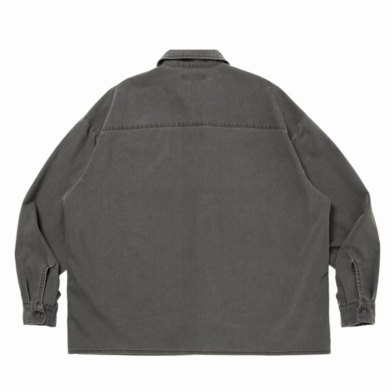 画像2: COOTIE PRODUCTIONS/Pigment Coating T/R Twill L/S Work Shirt（Dusty Black）［ピグメントワークシャツ-26春夏］