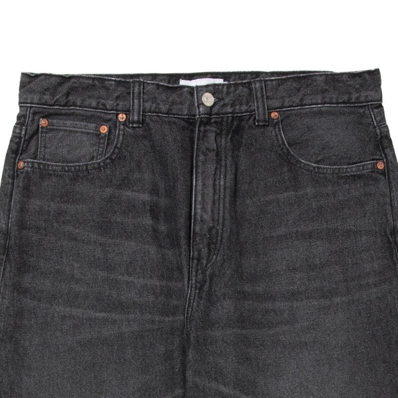 画像2: COOTIE PRODUCTIONS/12.5oz Denim 5 Pocket Square Leg Pants（Black Aging Fade）［デニムスクエアレッグパンツ-26春夏］