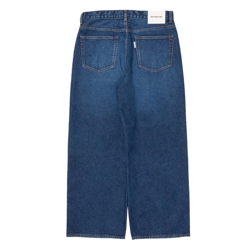 画像2: COOTIE PRODUCTIONS/12.5oz Denim 5 Pocket Square Leg Pants（Indigo Aging Fade）［デニムスクエアレッグパンツ-26春夏］
