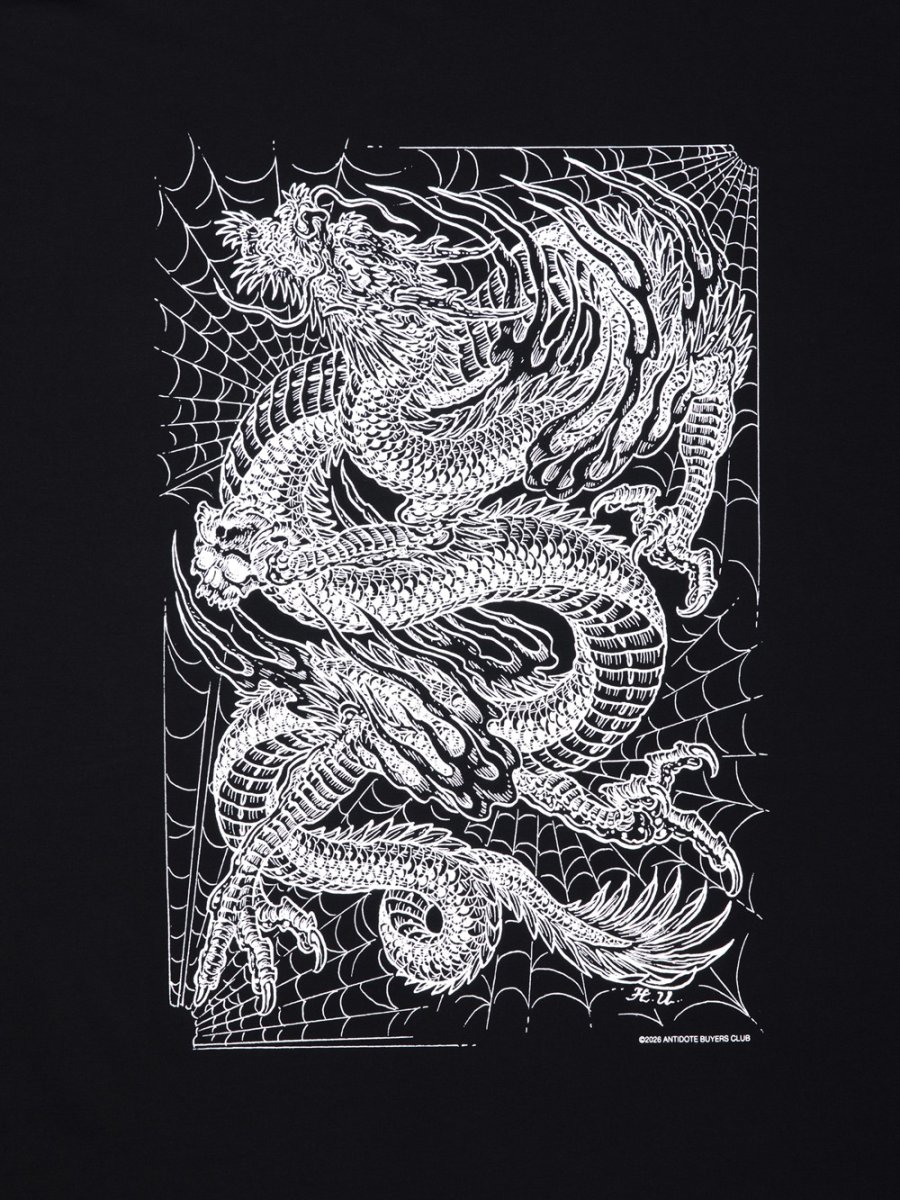 画像4: ANTIDOTE BUYERS CLUB/ASIC Oversized S/S Tee（Oriental Dragon）（Pure Black） (4)