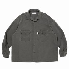 画像1: COOTIE PRODUCTIONS/Pigment Coating T/R Twill L/S Work Shirt（Dusty Black）［ピグメントワークシャツ-26春夏］ (1)