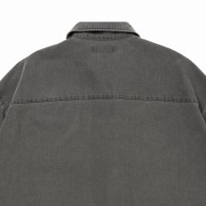 画像4: COOTIE PRODUCTIONS/Pigment Coating T/R Twill L/S Work Shirt（Dusty Black）［ピグメントワークシャツ-26春夏］ (4)