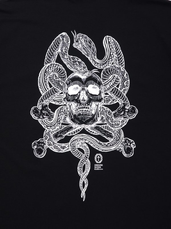 ANTIDOTE BUYERS CLUB/ASIC Oversized S/S Tee（Skull N' Snake