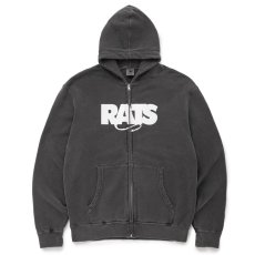 画像1: RATS/PIGMENT DYED ZIP HOODIE（BLACK）［ピグメントジップフーディー-26春夏］ (1)