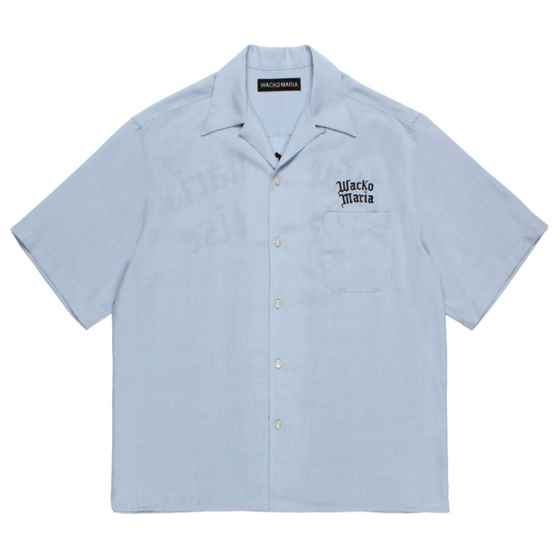 画像1: WACKO MARIA/50'S OPEN COLLAR SHIRT（LIGHT BLUE）［50'Sオープンカラーシャツ-26春夏］