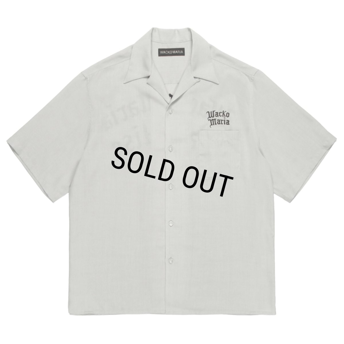画像2: WACKO MARIA/50'S OPEN COLLAR SHIRT（LIGHT GRAY）［50'Sオープンカラーシャツ-26春夏］ (2)