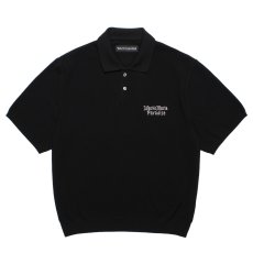 画像1: WACKO MARIA/KNIT POLO SHIRT（BLACK）［ニットポロシャツ-26春夏］ (1)