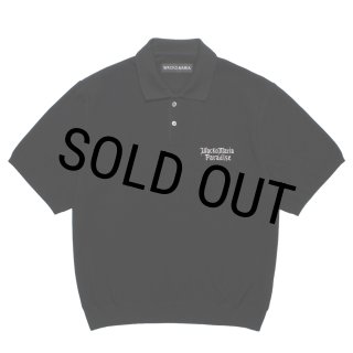 XL WACKO MARIA ダイヤモンドニットポロシャツ ブラック WACKO MARIA/KNIT POLO SHIRT（BLACK）［ニットポロシャツ-26春夏