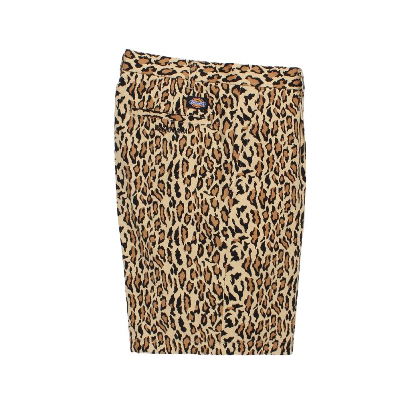 画像1: WACKO MARIA/DICKIES / LEOPARD PLEATED SHORT TROUSERS（BEIGE）［レオパードワンタックショートトラウザース-26春夏］