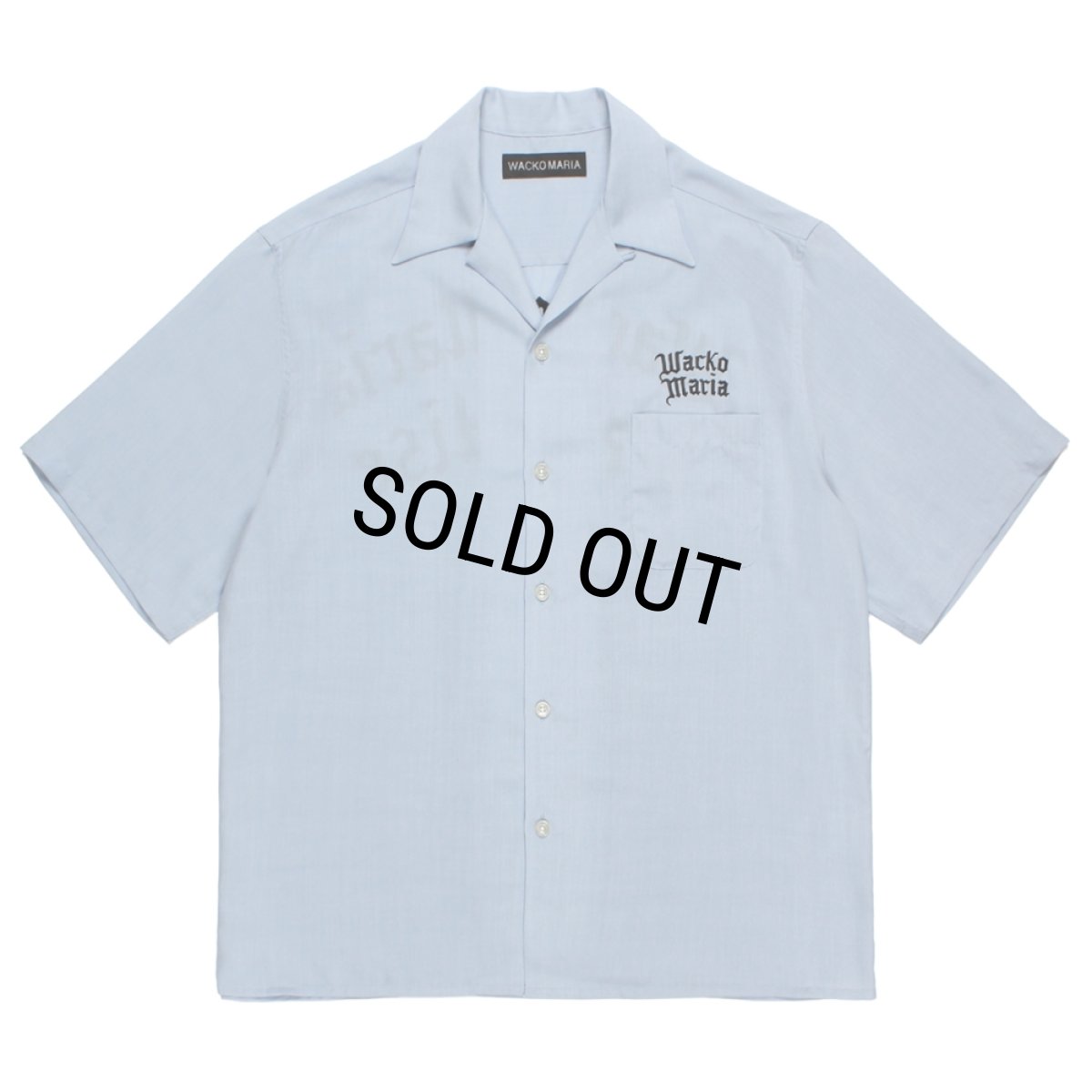 画像2: WACKO MARIA/50'S OPEN COLLAR SHIRT（LIGHT BLUE）［50'Sオープンカラーシャツ-26春夏］ (2)
