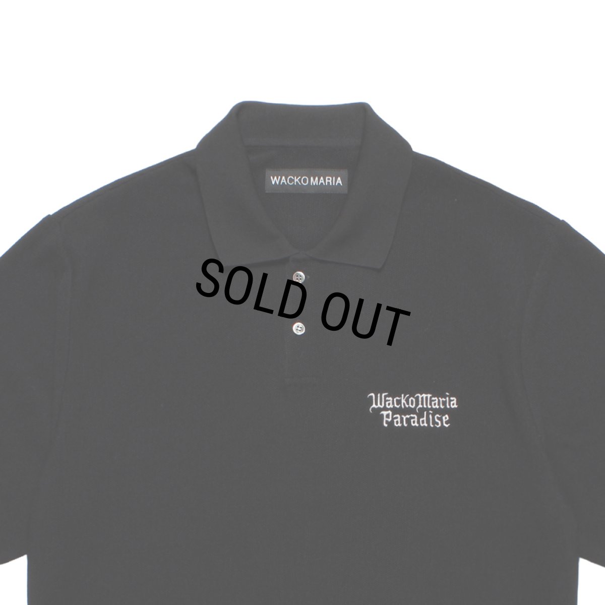 画像2: WACKO MARIA/KNIT POLO SHIRT（BLACK）［ニットポロシャツ-26春夏］ (2)