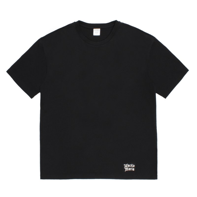 画像1: WACKO MARIA/WASHED HEAVY WEIGHT COLOR T-SHIRT（BLACK）［カラーT-26春夏］