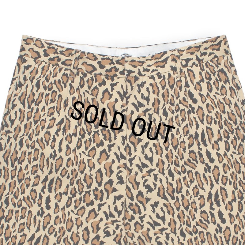 WACKO MARIA/DICKIES / LEOPARD PLEATED SHORT TROUSERS（BEIGE