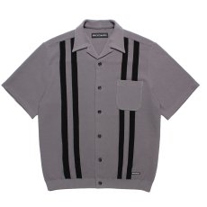 画像1: WACKO MARIA/KNIT OPEN COLLAR SHIRT（GRAY）［ニットオープンカラーシャツ-26春夏］ (1)