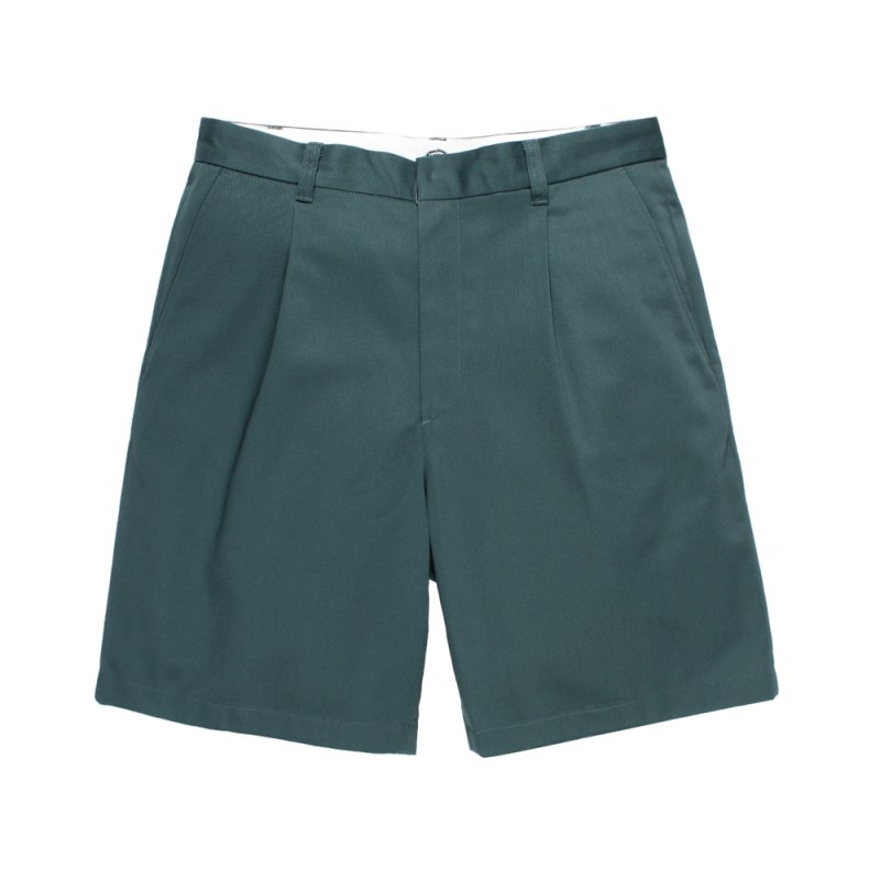 画像2: WACKO MARIA/DICKIES / PLEATED SHORT TROUSERS（GREEN）［ワンタックショートトラウザース-26春夏］