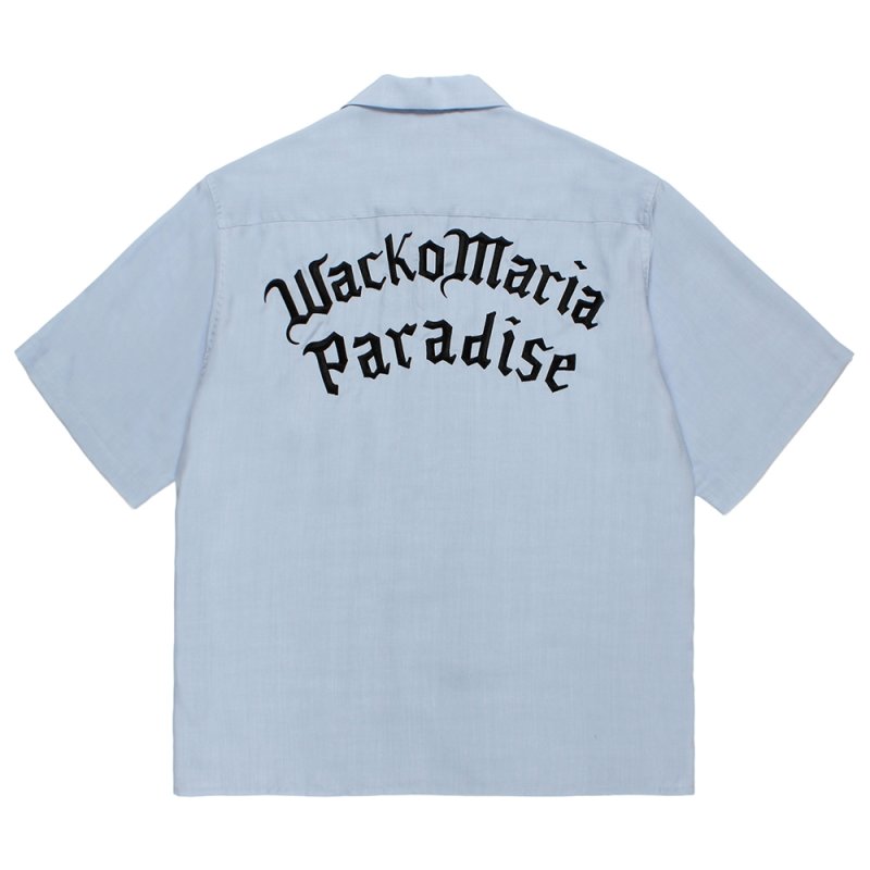 画像2: WACKO MARIA/50'S OPEN COLLAR SHIRT（LIGHT BLUE）［50'Sオープンカラーシャツ-26春夏］