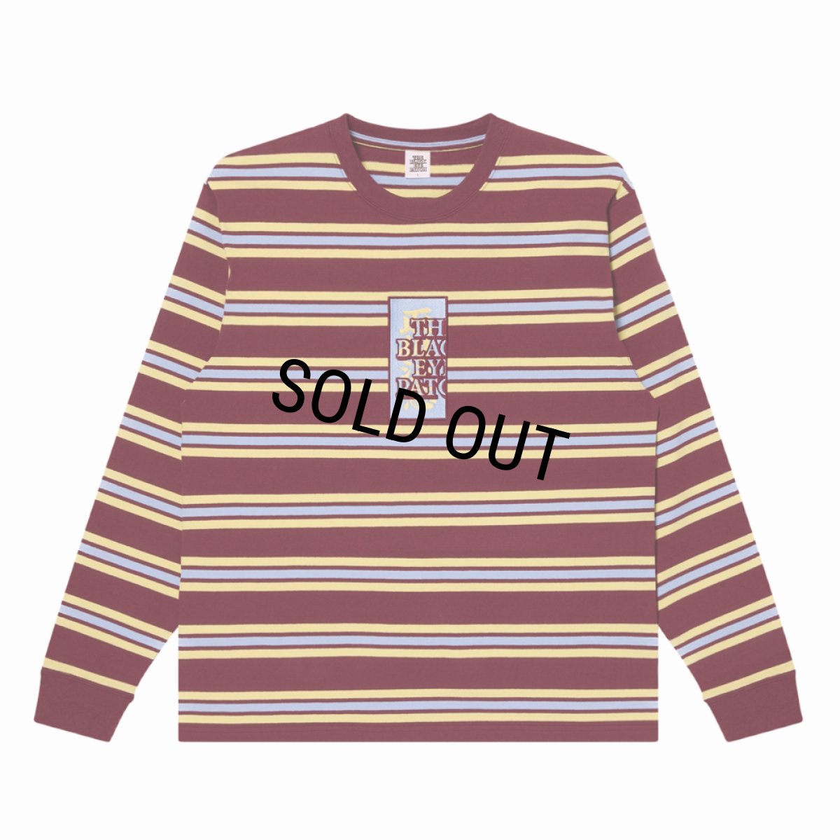 画像1: BlackEyePatch/HWC LABEL STRIPED HEAVYWEIGHT L/S TEE（MULTI） (1)