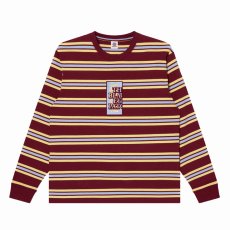 画像1: BlackEyePatch/HWC LABEL STRIPED HEAVYWEIGHT L/S TEE（MULTI） (1)