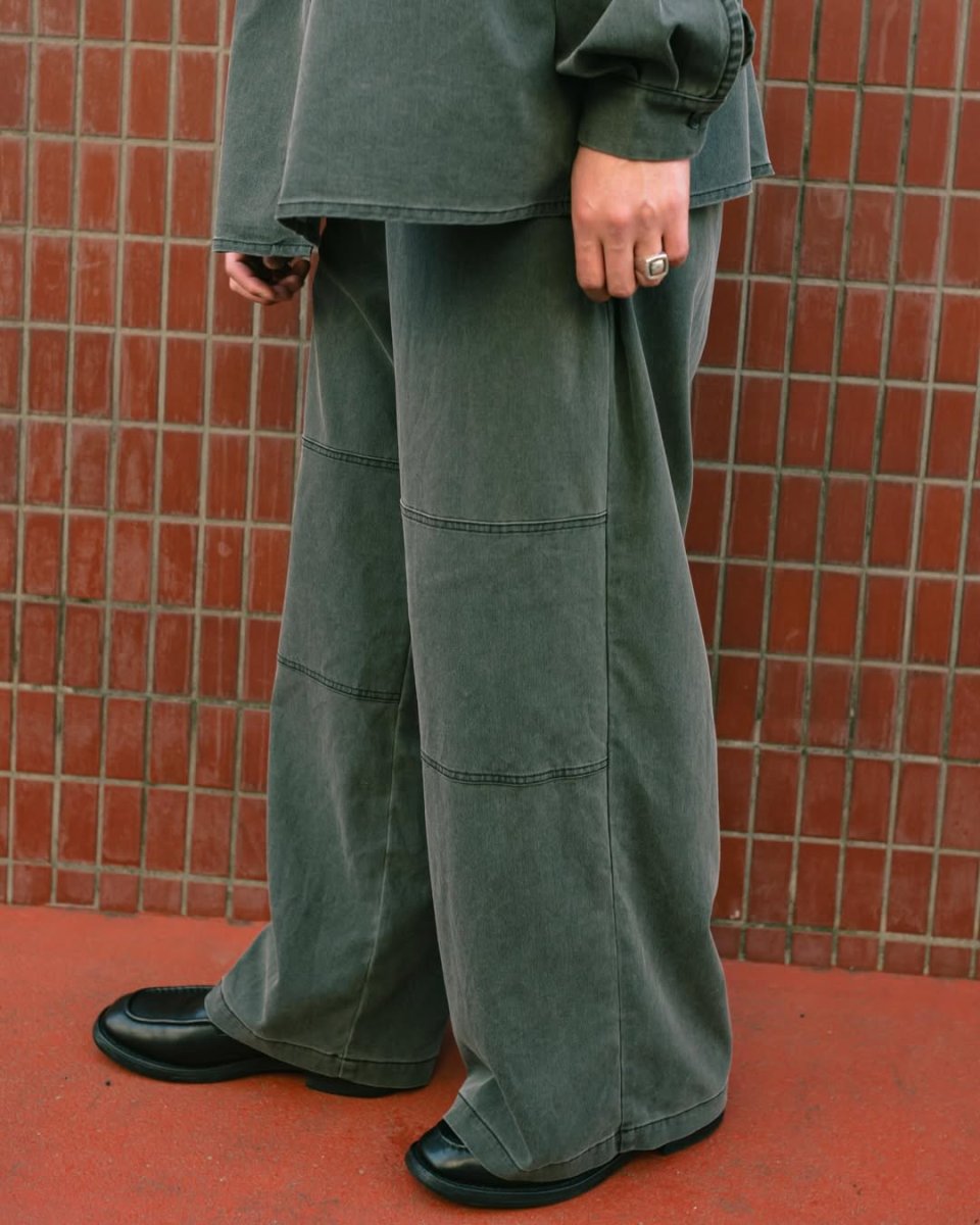 画像8: COOTIE PRODUCTIONS/Pigment Coating T/R Twill Double Knee Work Trousers（Dusty Black）［ピグメントダブルニーワークトラウザース-26春夏］ (8)