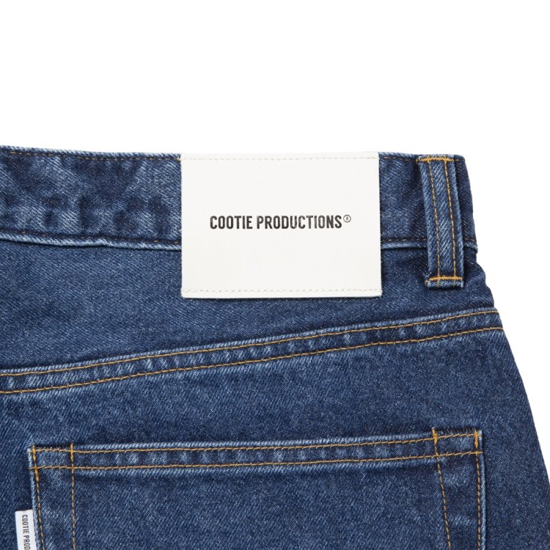 画像3: COOTIE PRODUCTIONS/12.5oz Denim 5 Pocket Square Leg Pants（Indigo Aging Fade）［デニムスクエアレッグパンツ-26春夏］