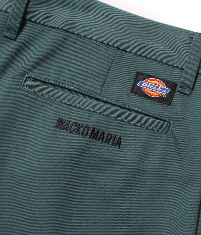 画像3: WACKO MARIA/DICKIES / PLEATED SHORT TROUSERS（GREEN）［ワンタックショートトラウザース-26春夏］