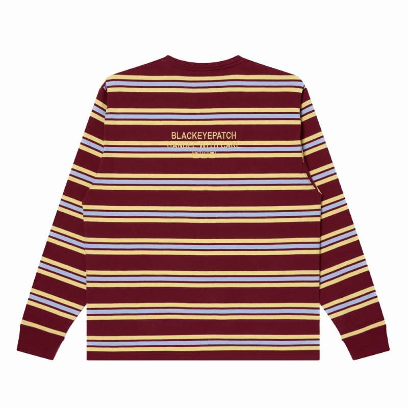 画像2: BlackEyePatch/HWC LABEL STRIPED HEAVYWEIGHT L/S TEE（MULTI）