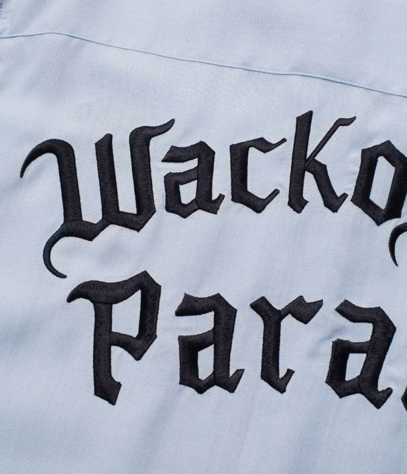 画像3: WACKO MARIA/50'S OPEN COLLAR SHIRT（LIGHT BLUE）［50'Sオープンカラーシャツ-26春夏］
