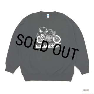 CHALLENGER/SNOOPY C/N SWEAT（BLACK）［スヌーピークルーネック
