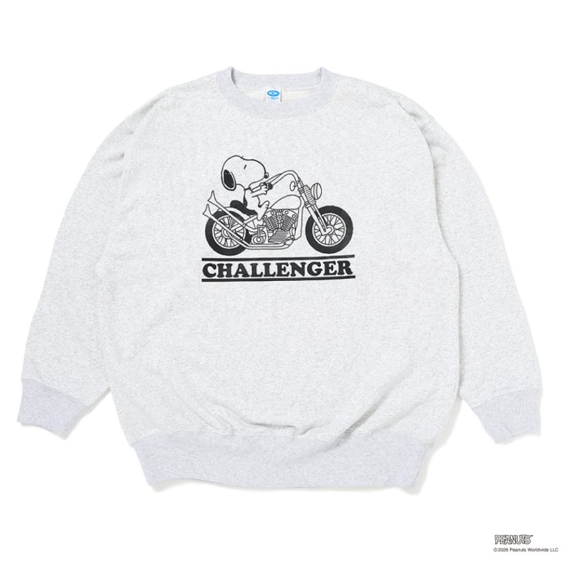 画像1: CHALLENGER/SNOOPY C/N SWEAT（GRAY）［スヌーピークルーネックスウェット-26春夏］
